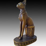 Brown Bastet Cat on A Base 